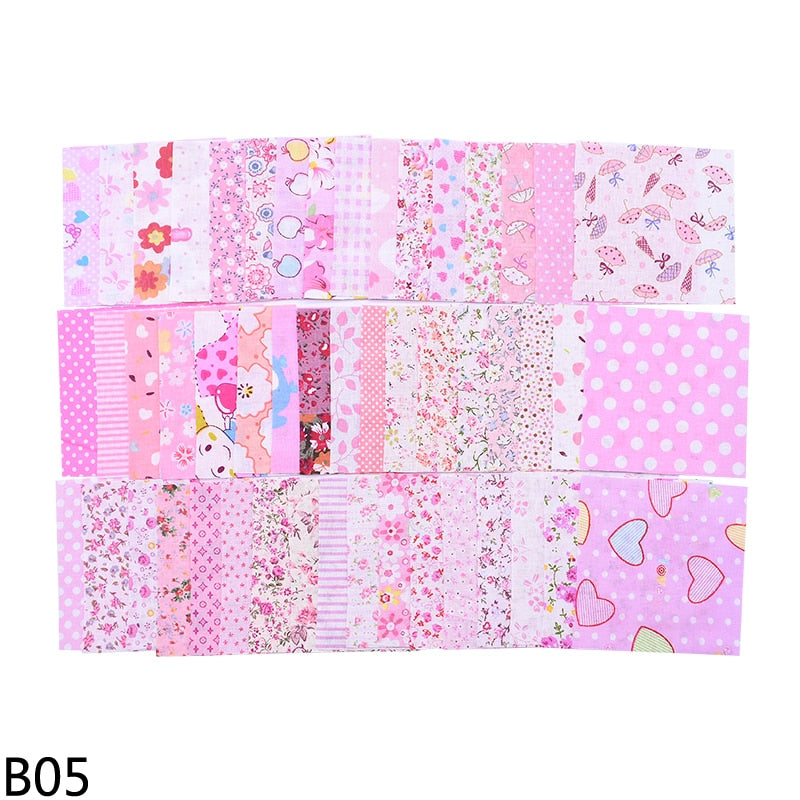 50pcs Colorful Cotton Fabric Squares