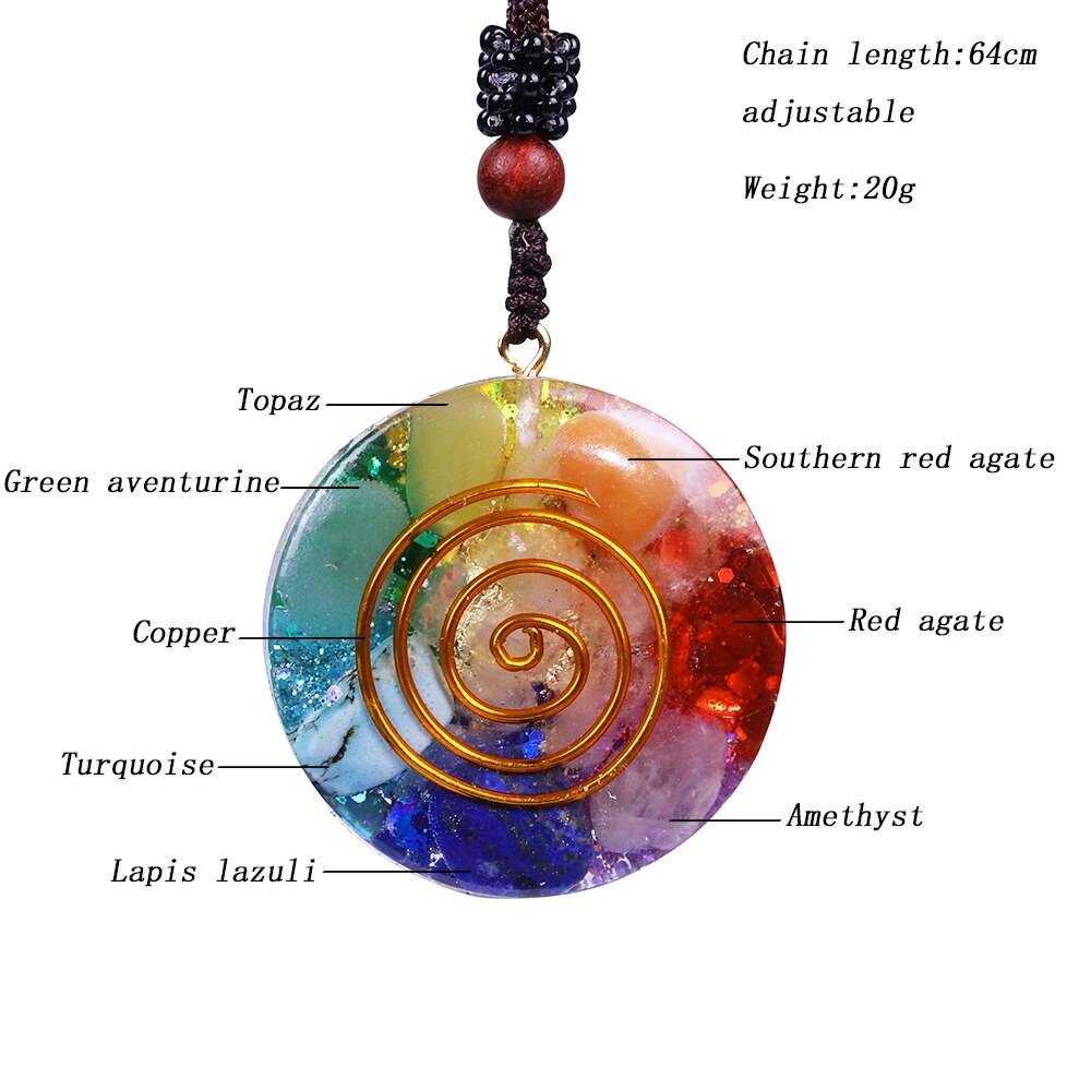 7 Chakra Reiki Chakra Necklace