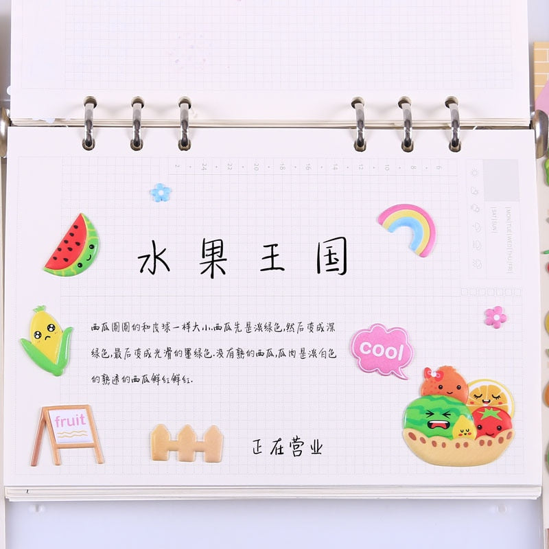 Cute Fruits/Vegetables 3D Puffy Stickers