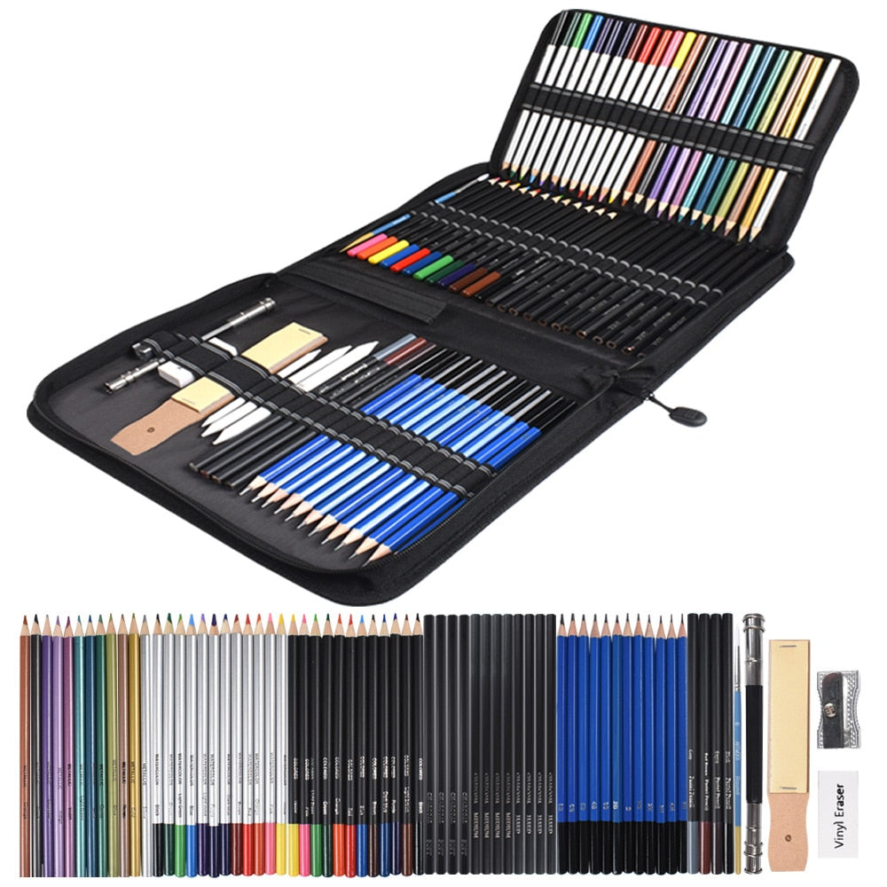 Professional Sketch Pencil Set Watercolor/Oil/Metallic (31-95/set)