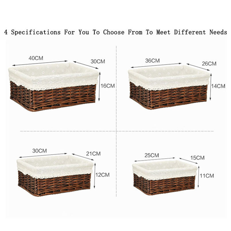 Handmade Rattan Storage Baskets