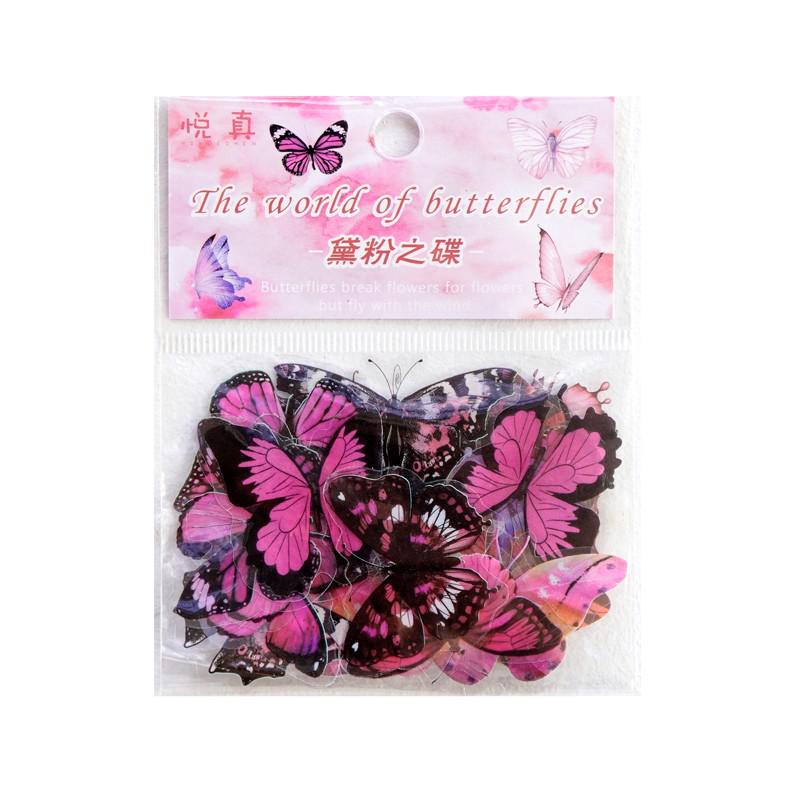 Elegant Butterfly Stickers (40/pack, color options)