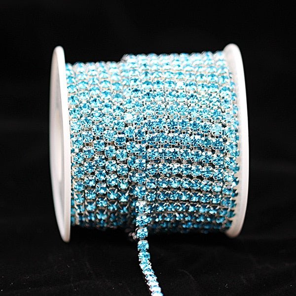 1-10 Yard/Roll Cryistal Rhinestone Trim (2-4mm)