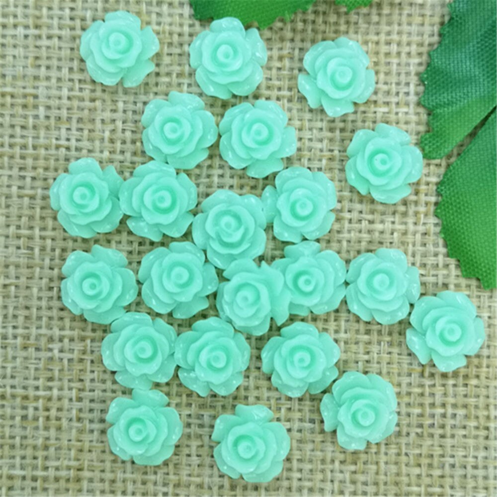 Resin Rose Buds Buttons (80/pack, color options)