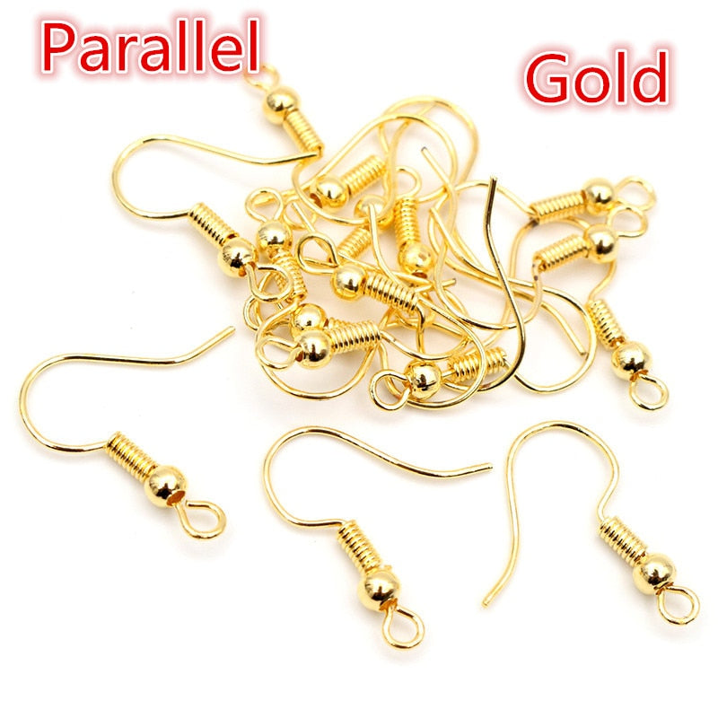 Earring Clasps Hooks 100/lot (color/style options)