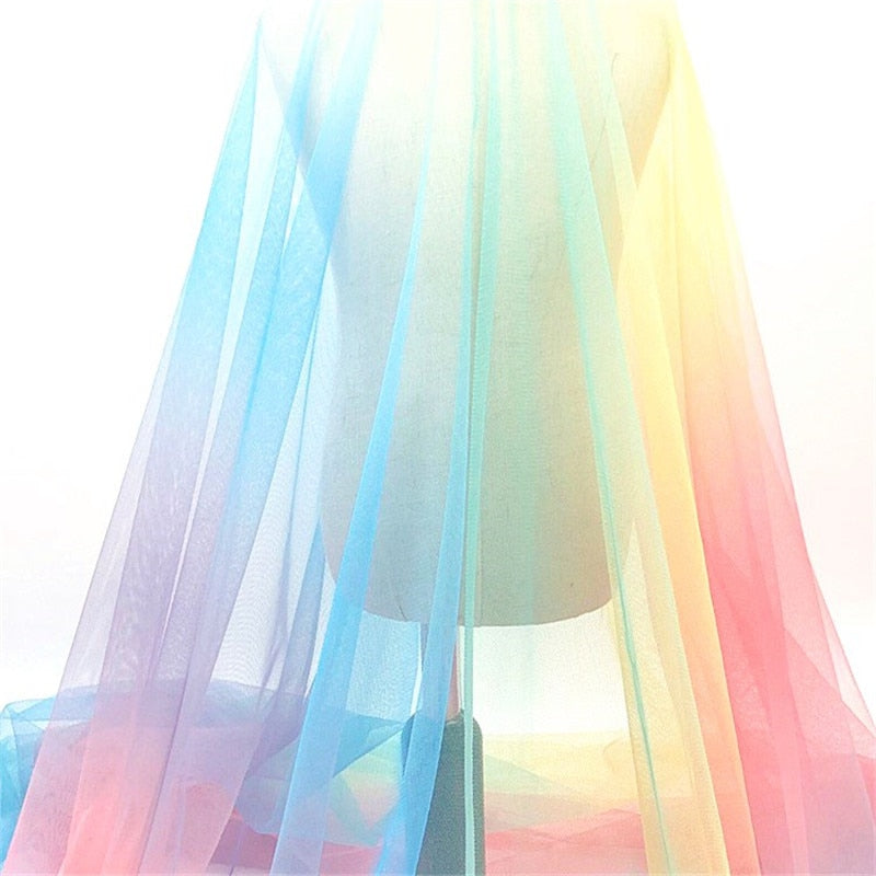 Colorful Printed Tulle Fabric