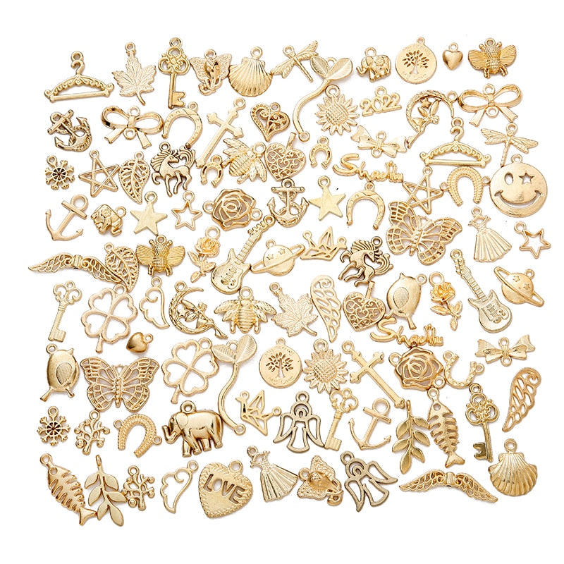 Variety Styles Metal Charms 100/set