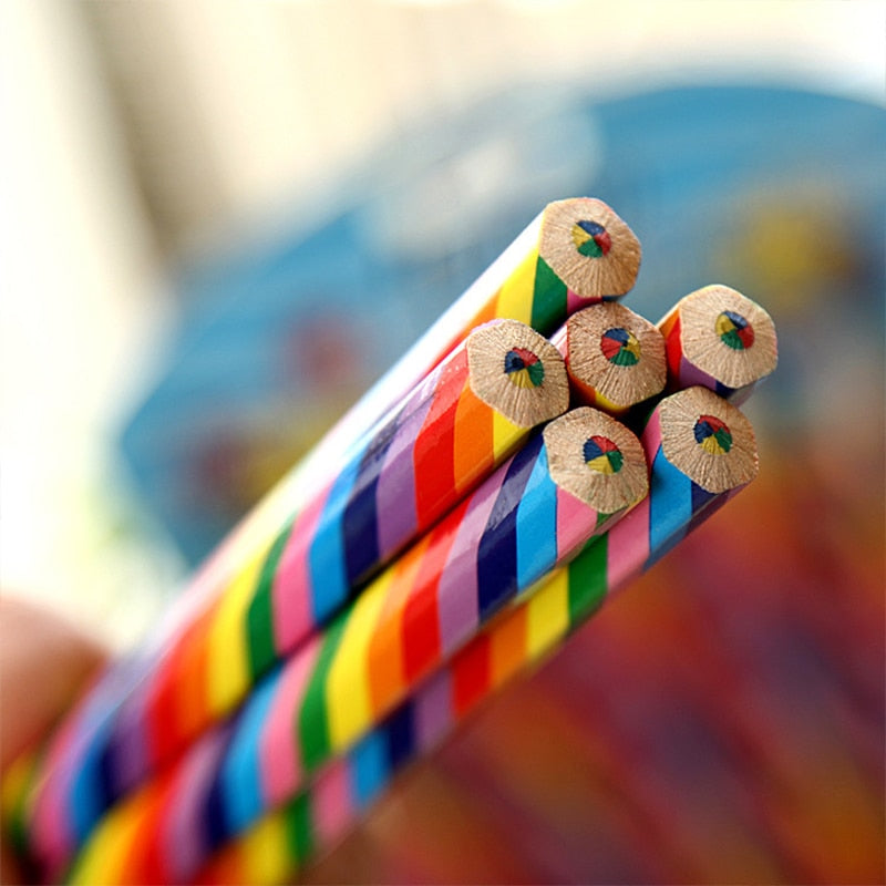 4 Color Concentric Rainbow Pencils