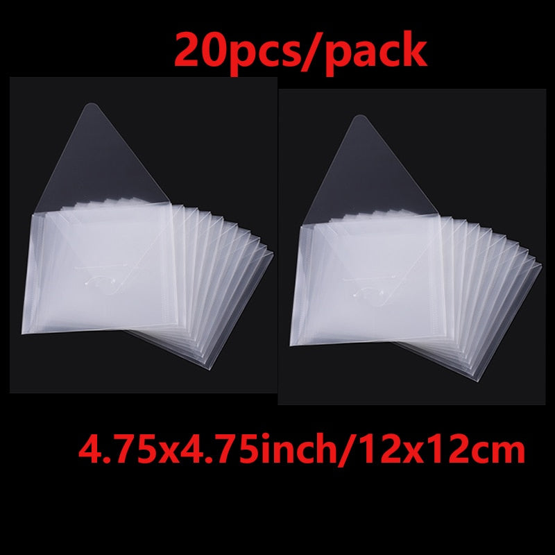 Transparent Plastic Folder Storage Bags (size options, 1 or 2 pack)