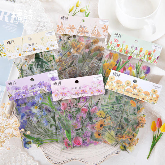 Lovely Floral Stickers (40/pack, style options)