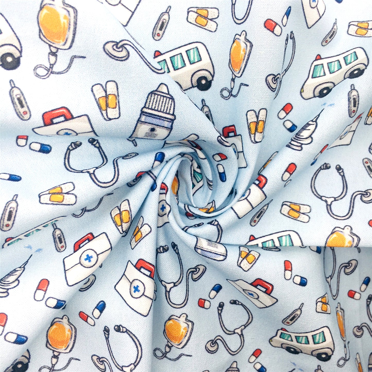 Healthy Nurse Polyester Cotton Fabric