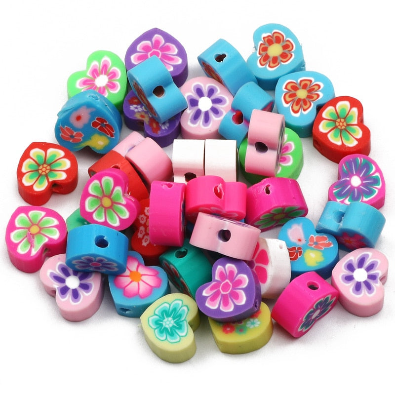 Mixed Polymer Clay Beads (color/style options)