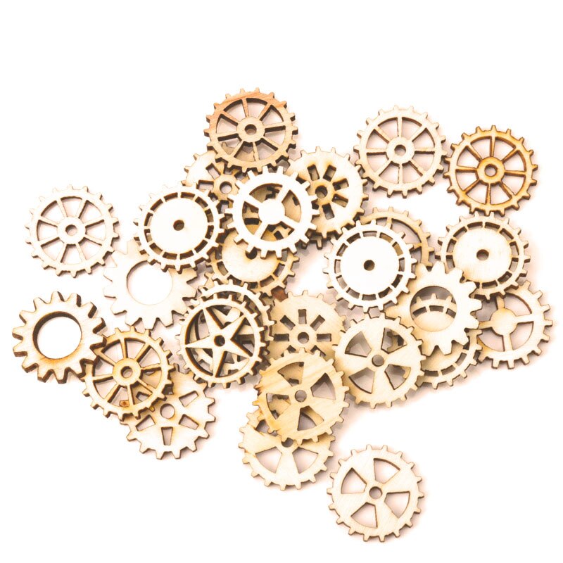 Wooden Decorative Embellishments (style options, 20 or 50/pack)