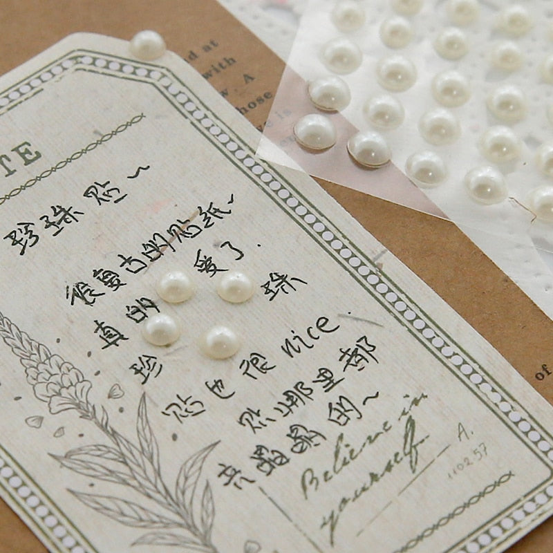 1 Sheet Pearl Decorative Stickers