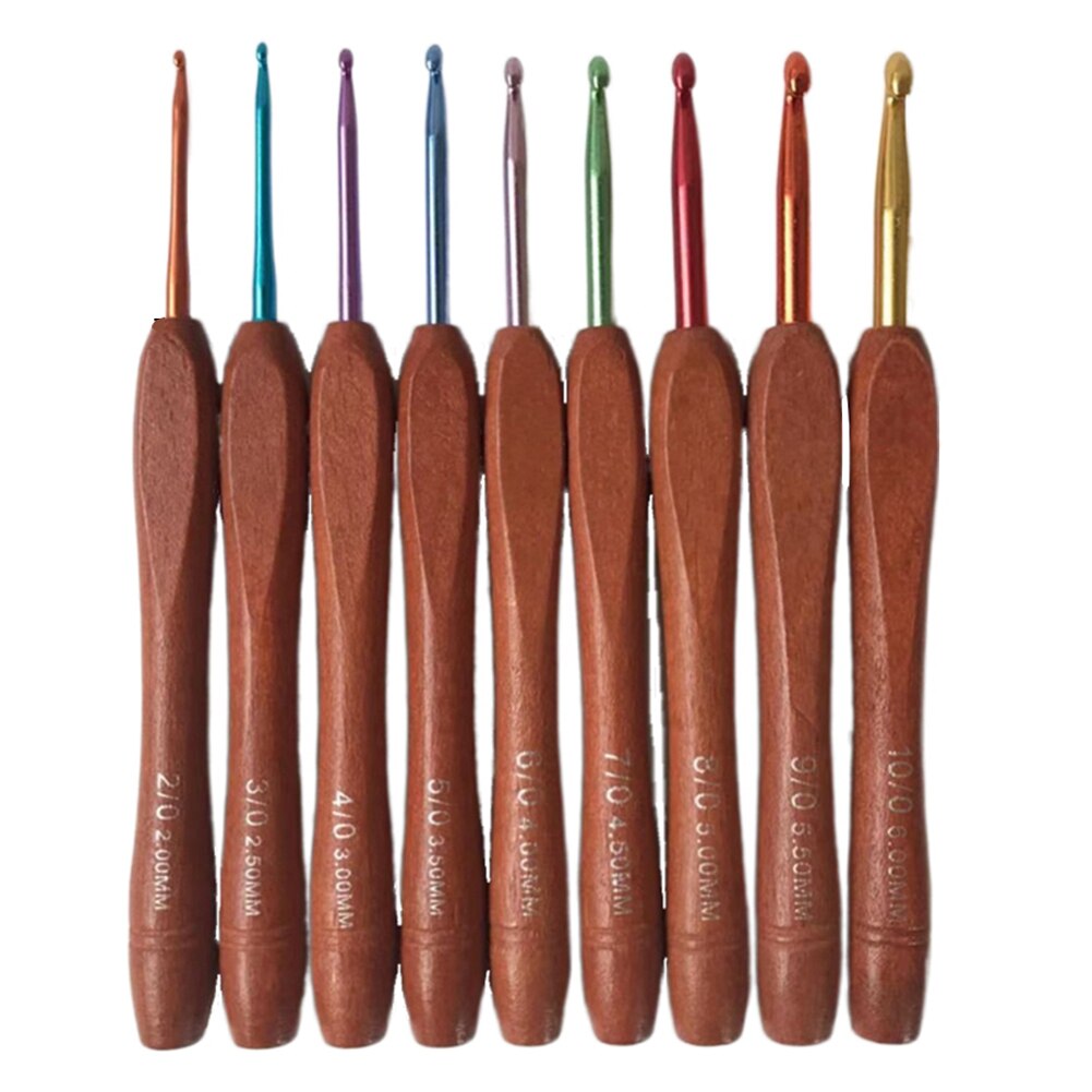 Crochet Hook Set 8 or 9 piece (style/color options)