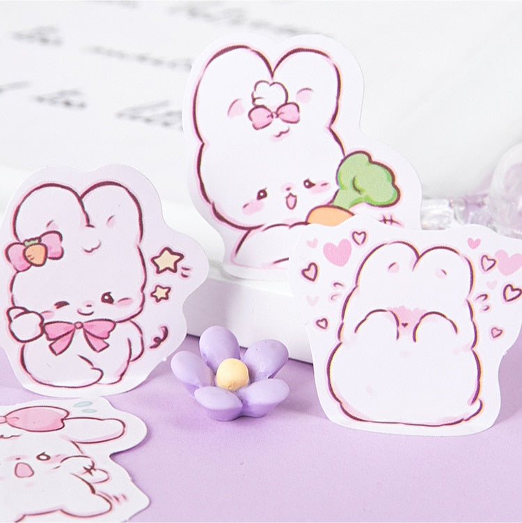 Cute Rabbit Stickers (45/box)