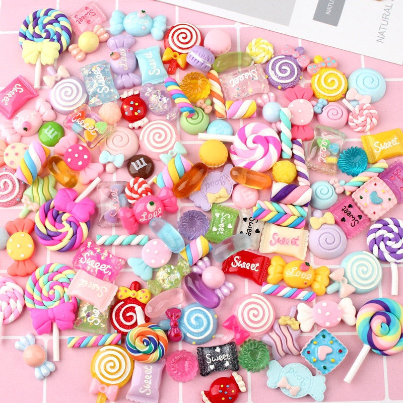 Resin Candy Flatback (50 or 100/pack, color options)