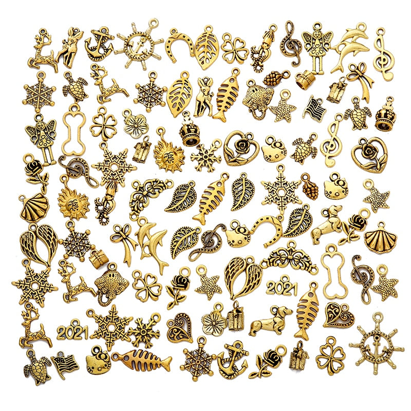 Variety Styles Metal Charms 100/set