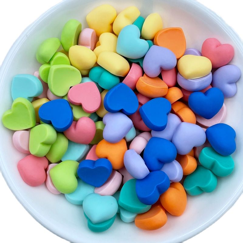 Resin Flatback Mini Cartoon Hearts (36/pack, color options)