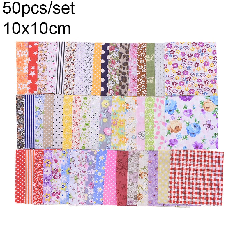 7-50pcs Assorted Floral Printed Cotton Fabric