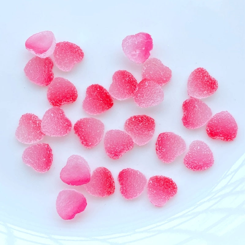 Resin Flatback Heart (50/pack, color options)