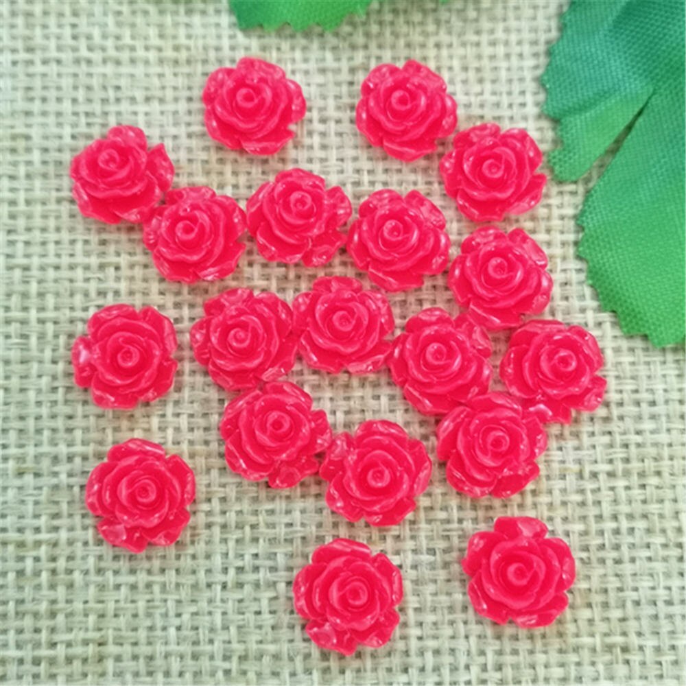 Resin Rose Buds Buttons (80/pack, color options)