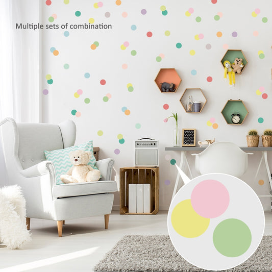 Colorful Polka Dot Wall Stickers