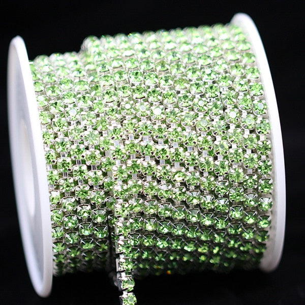 1-10 Yard/Roll Cryistal Rhinestone Trim (2-4mm)