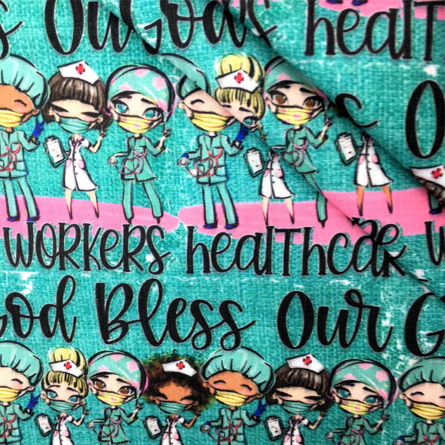 Healthy Nurse Polyester Cotton Fabric