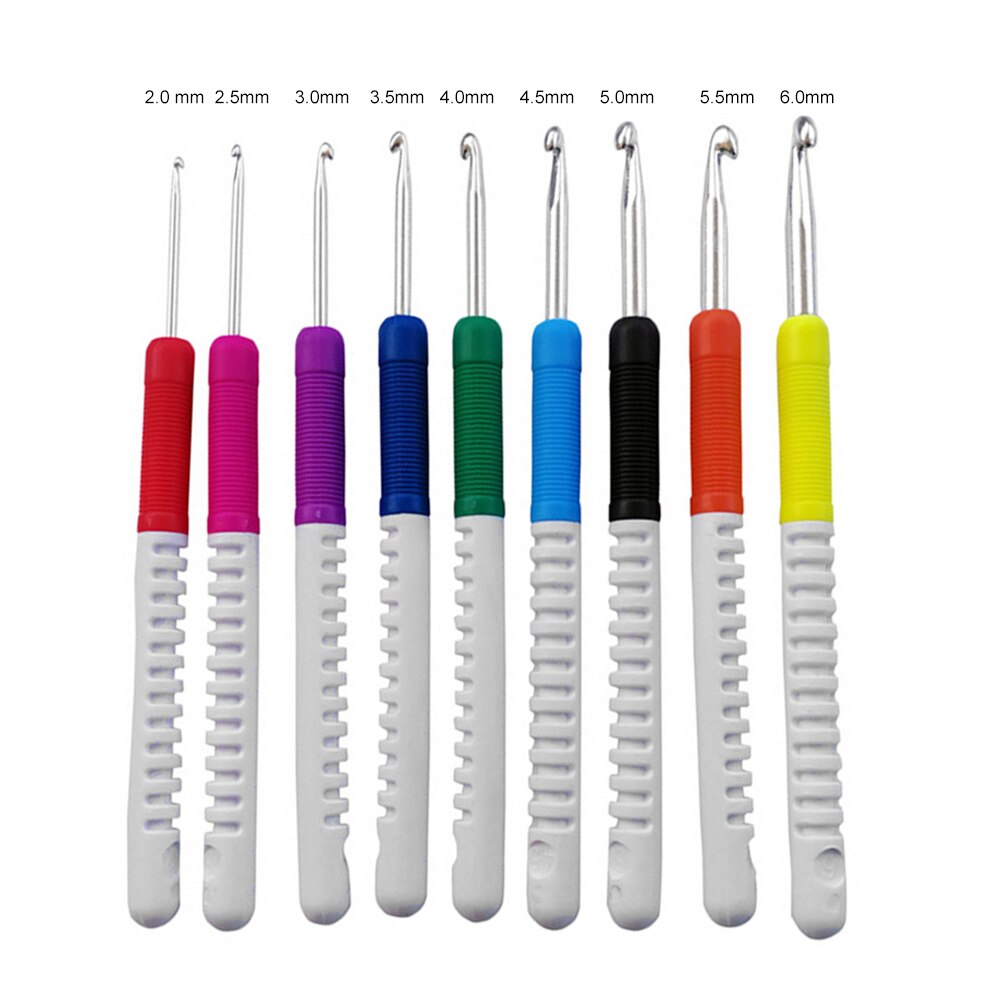 Crochet Hook Set 8 or 9 piece (style/color options)