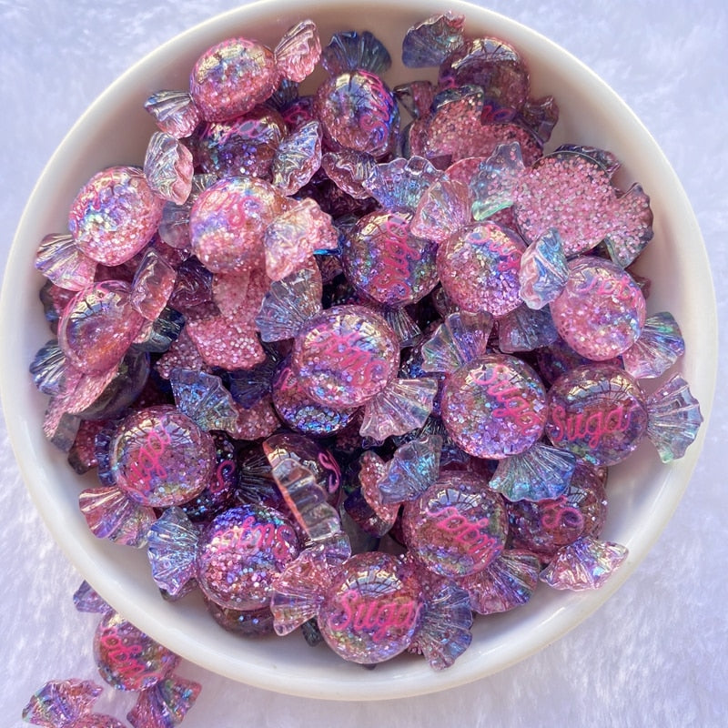 Cute Mini Mixed Candy 3D Resin Charms (12/pack, color options)