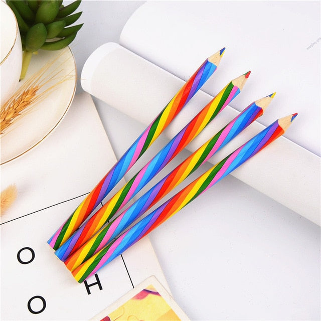 4 Color Concentric Rainbow Pencils