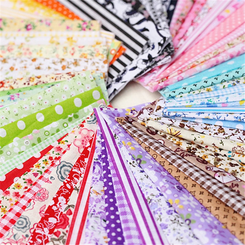 7-50pcs Assorted Floral Printed Cotton Fabric