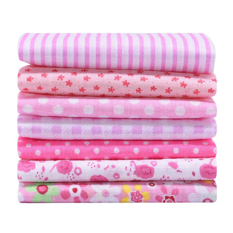 7pcs/set Flower Pattern Cotton Fabric