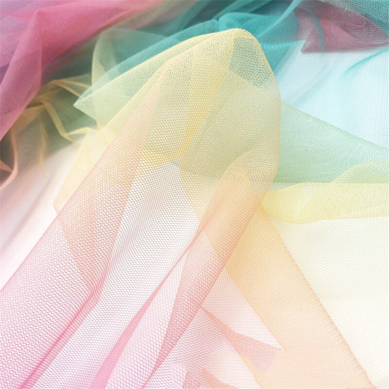 Colorful Printed Tulle Fabric