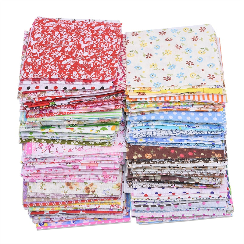 50pcs Colorful Cotton Fabric Squares