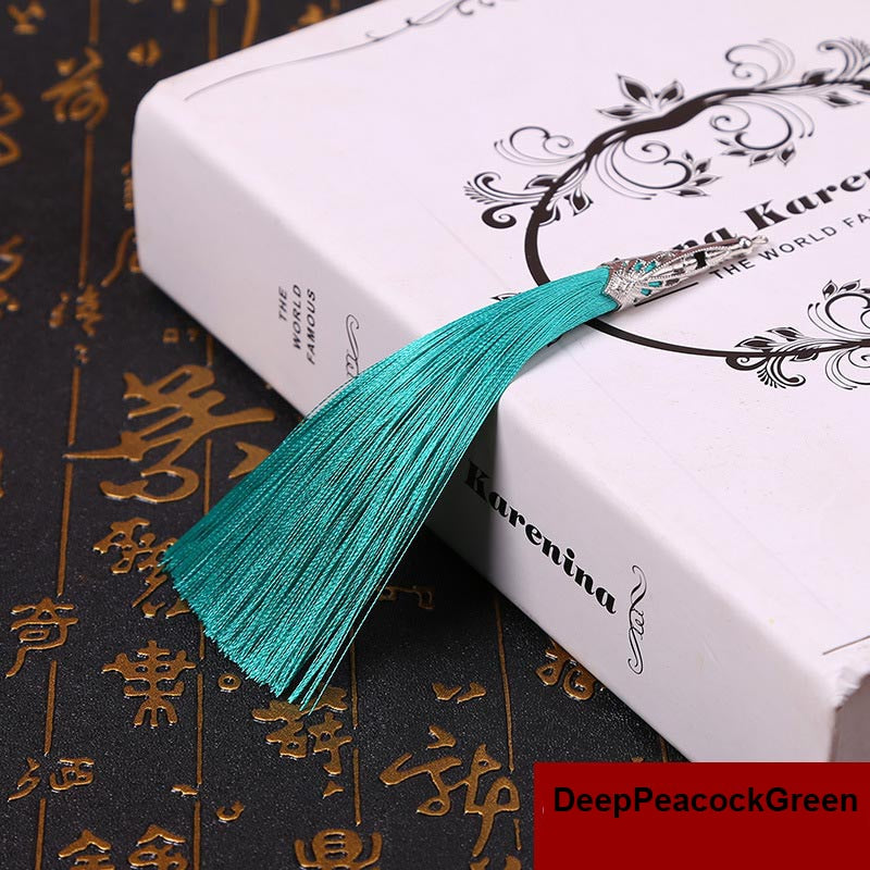 2PCS 14cm Cone Alloy Cap Silk Tassel