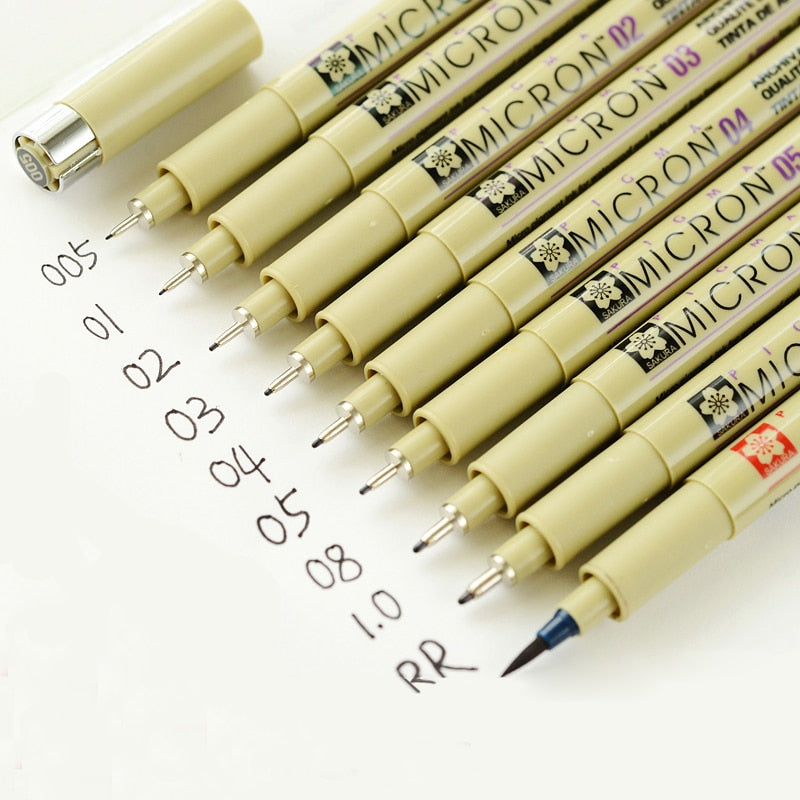 Fine Line Pen/Marker For Sketching, Different Tips 1 or as Set (0.15mm - 1mm)