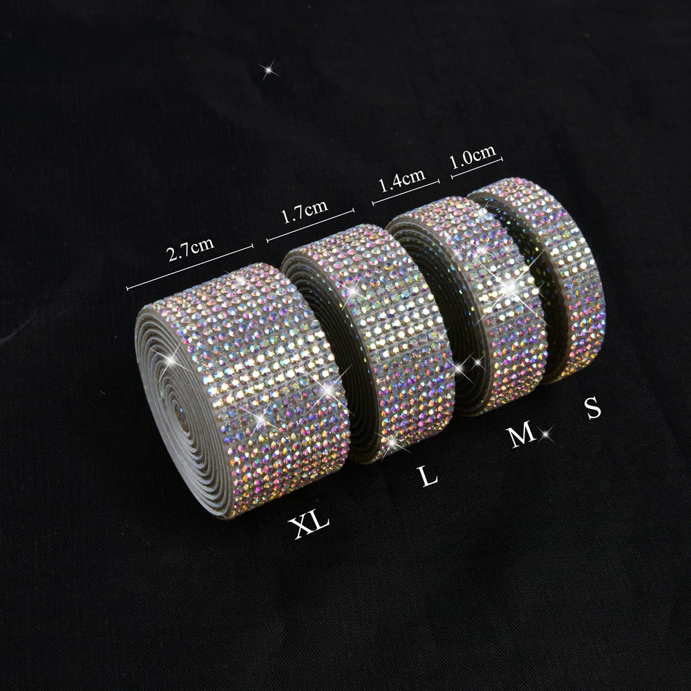 Decorative Crystal Rhinestone Tape (color and size options)