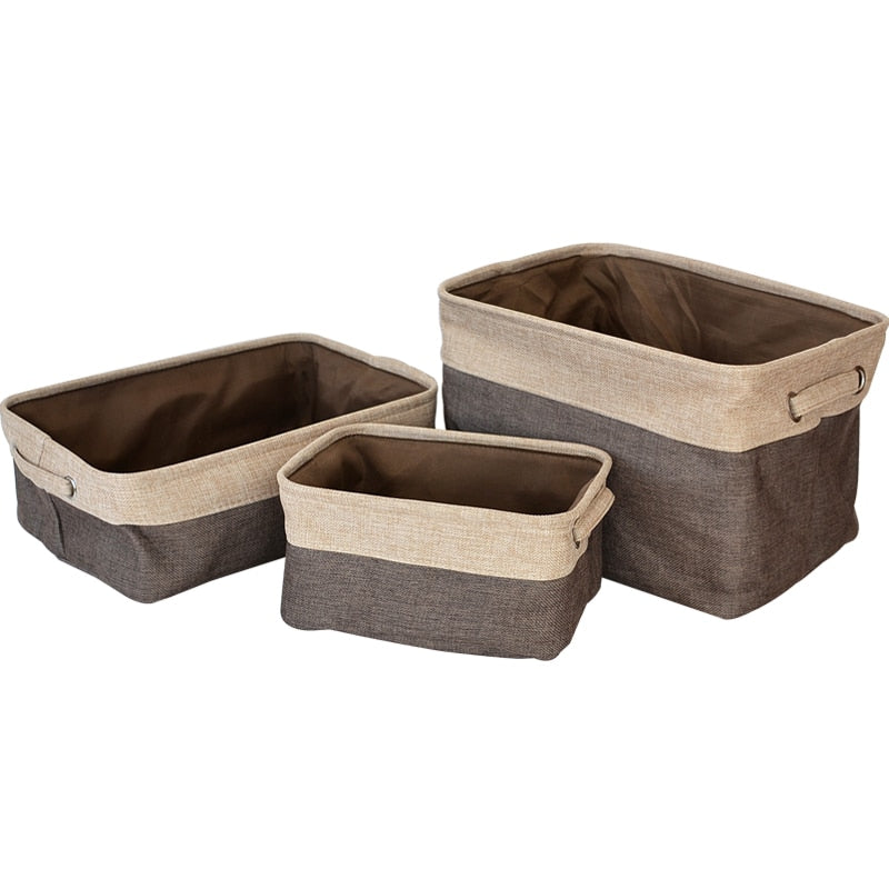 Nordic linen storage basket