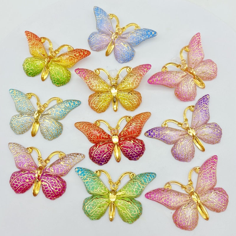 Mini Shiny Butterfly Flatback (color options)