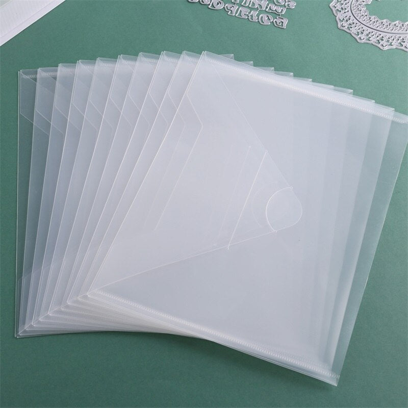 Transparent Plastic Folder Storage Bags (size options, 1 or 2 pack)