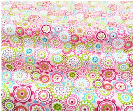 Floral and Patterned Cotton Fabric 50x80cm