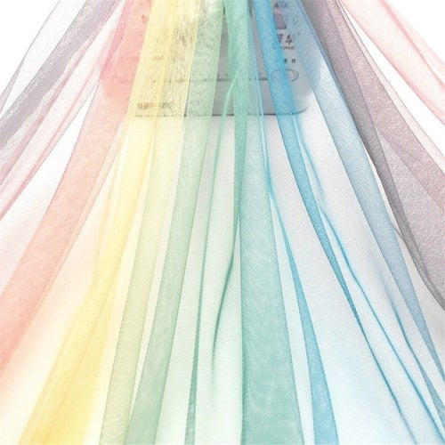 Colorful Printed Tulle Fabric