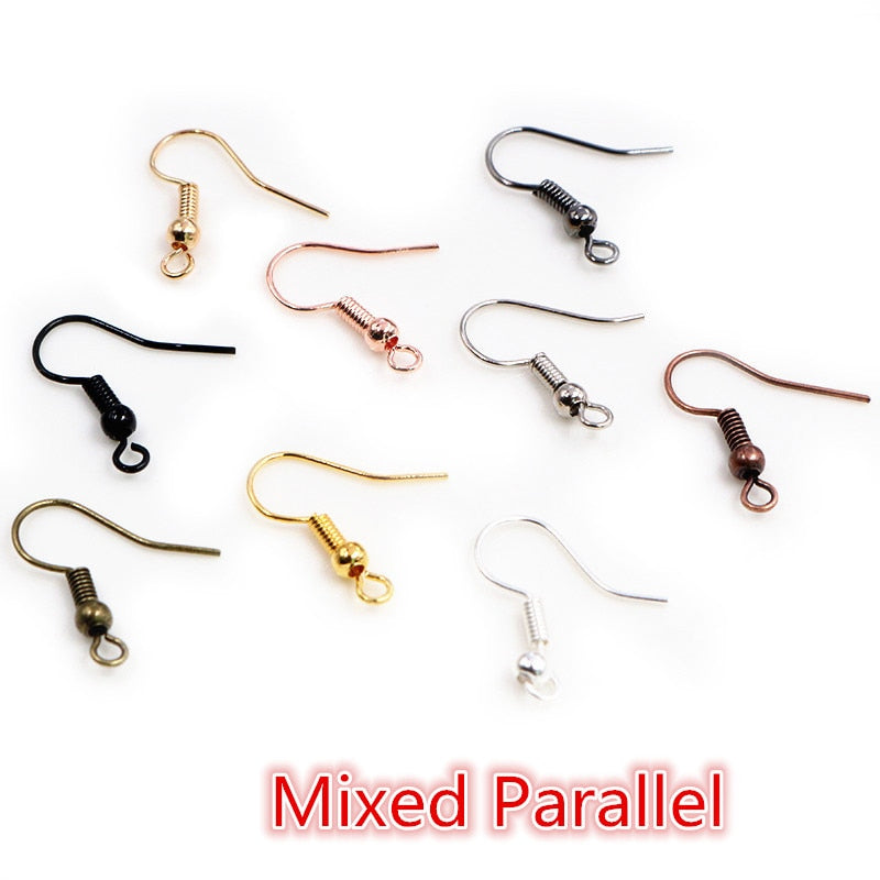 Earring Clasps Hooks 100/lot (color/style options)