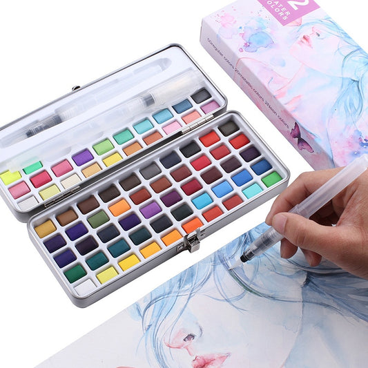 Solid Colors Watercolor Paint Set for Beginners (50-100 colors/set)