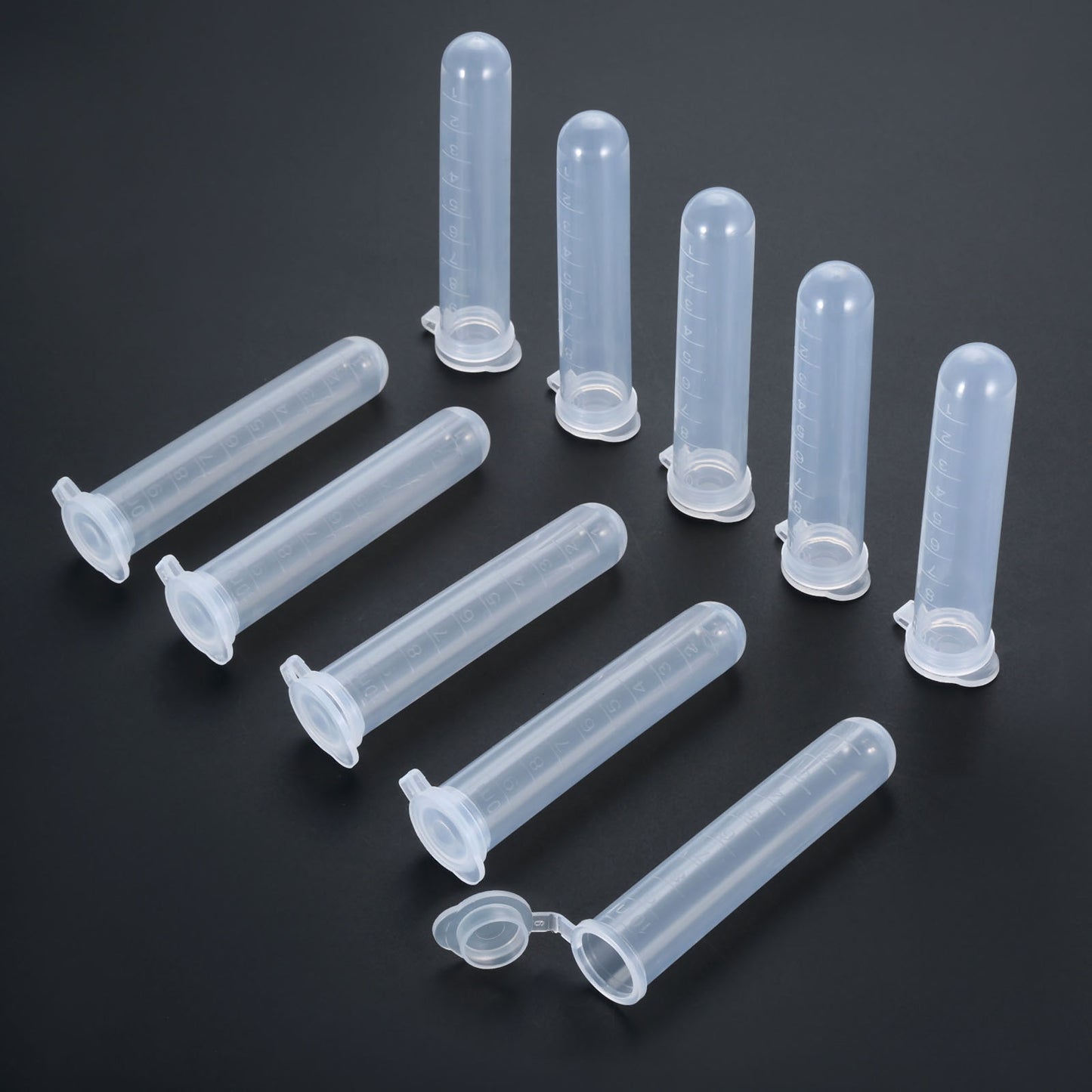 10Pcs Clear Plastic Felting Sewing Needles Tube Container