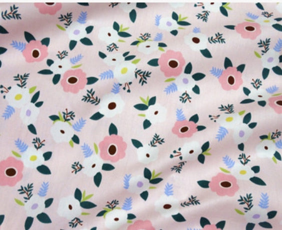 Floral and Patterned Cotton Fabric 50x80cm