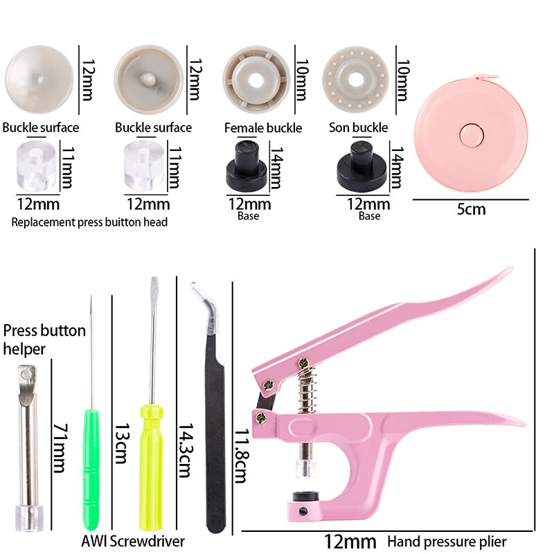 150-900 Sets 36 Color Plastic Snap Buttons with Snaps Pliers Tool Kit & Storage Container