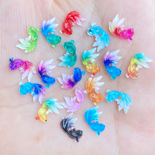 Acrylic Flatback Mini Goldfish Variety Colors (50/pack)